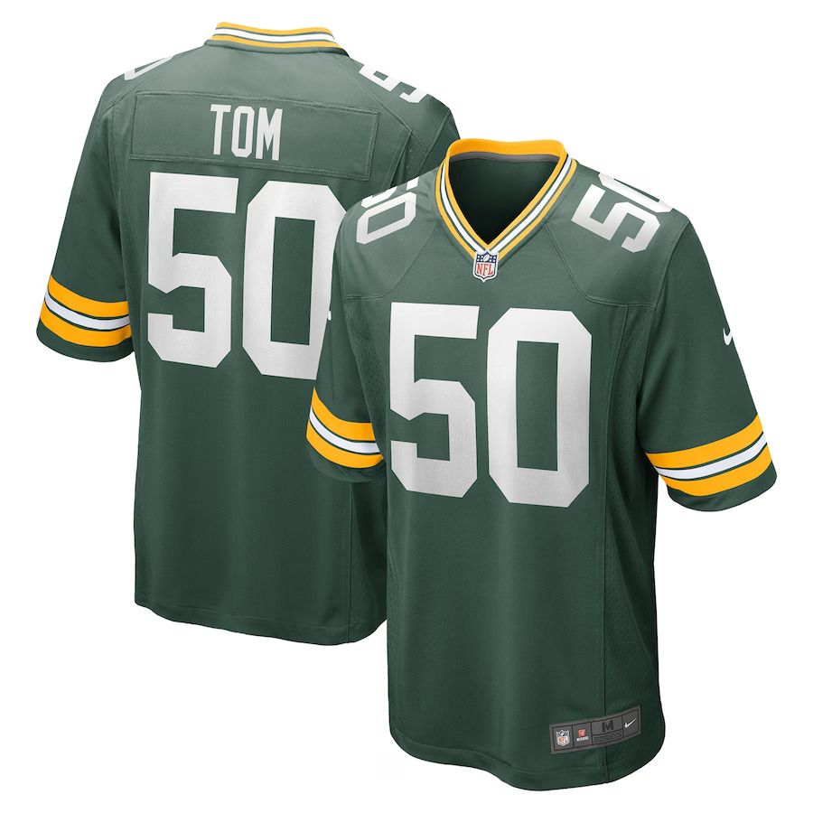 Men Green Bay Packers #50 Zach Tom Nike Green Game Player NFL Jersey